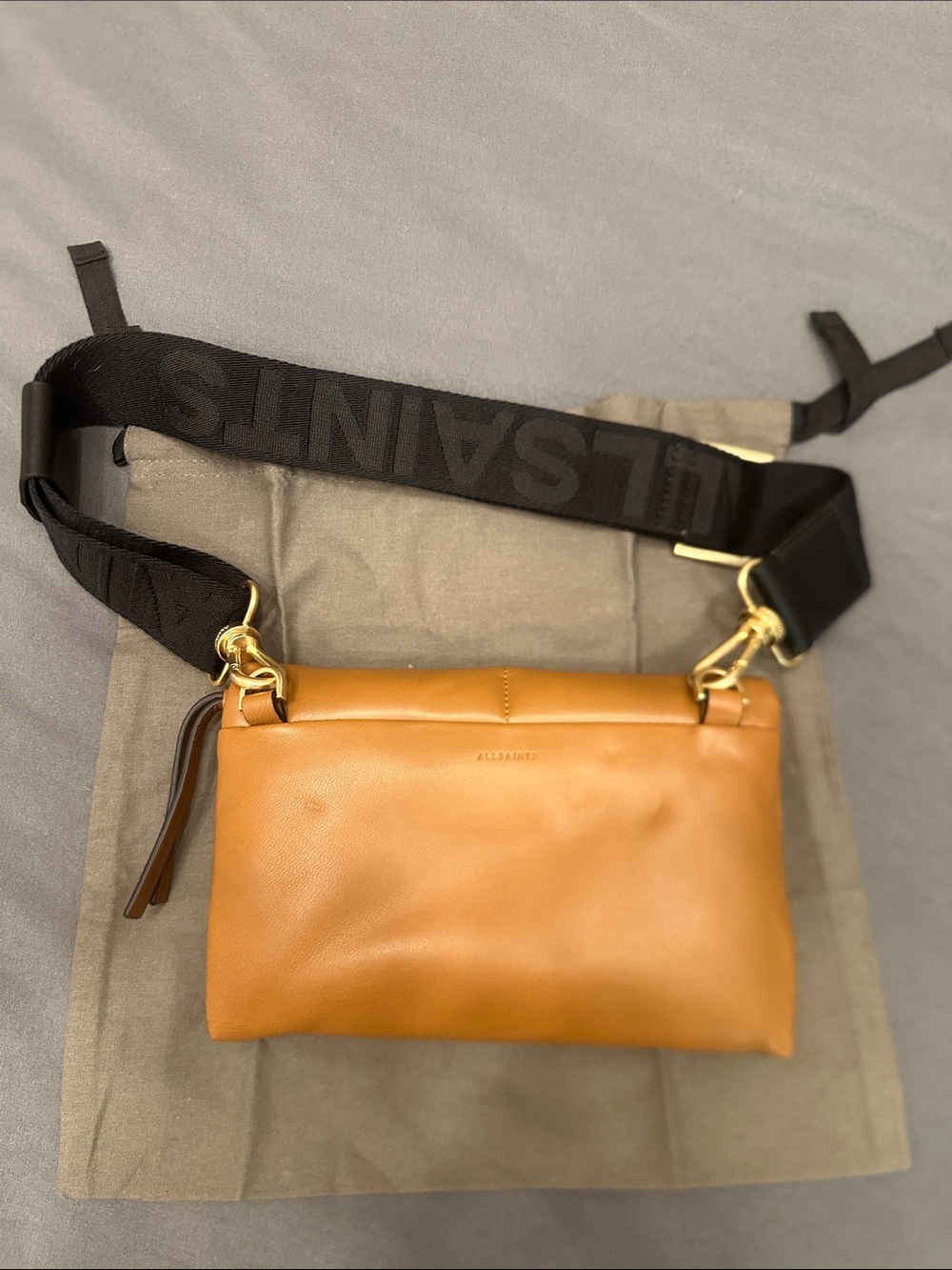 NWOT All Saints Leather Shoulder Bag - Picture 4 of 4